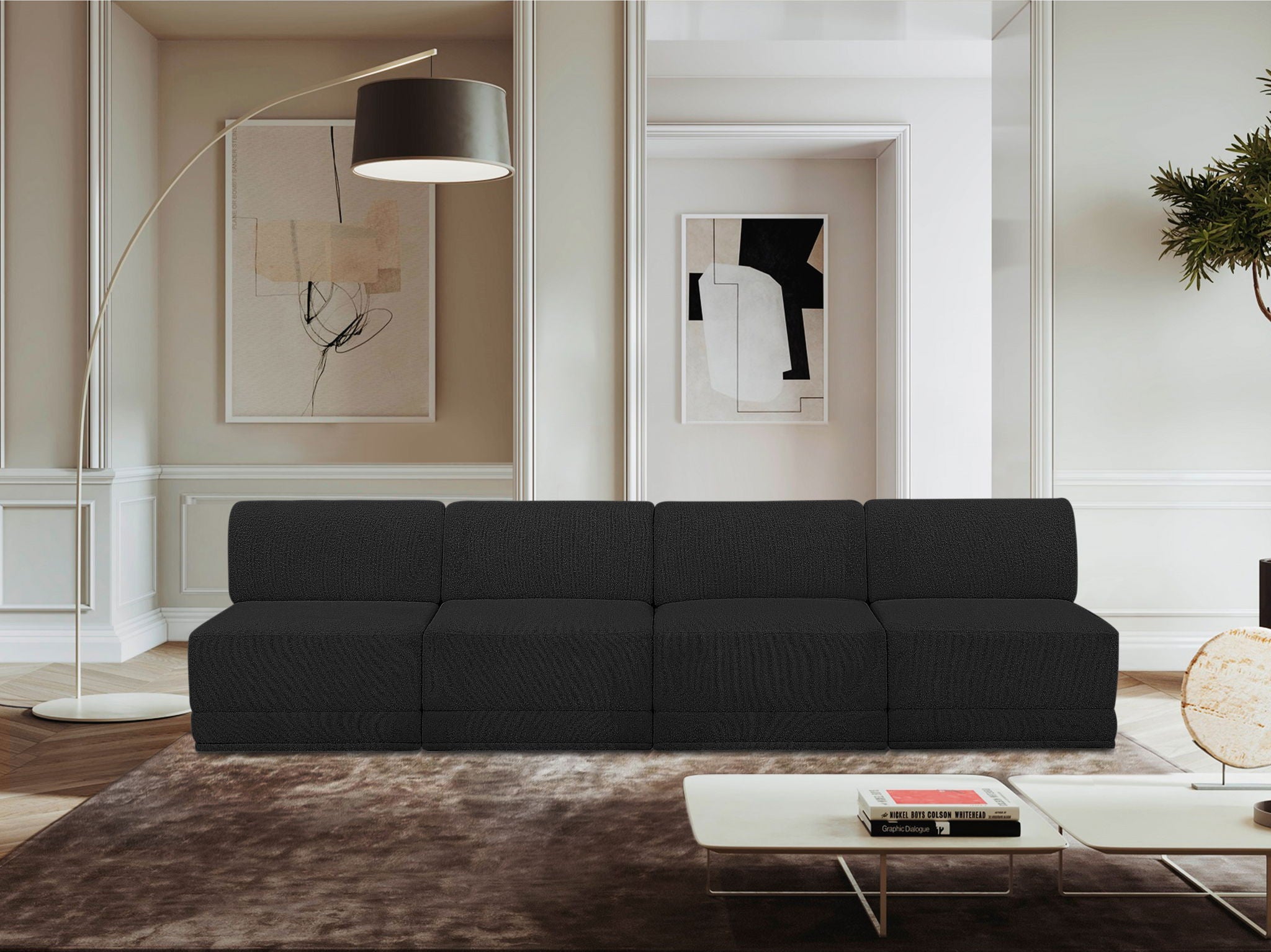 Ollie - 4 Seat Armless Modular Sofa - Urban Living Furniture (Los Angeles, CA)