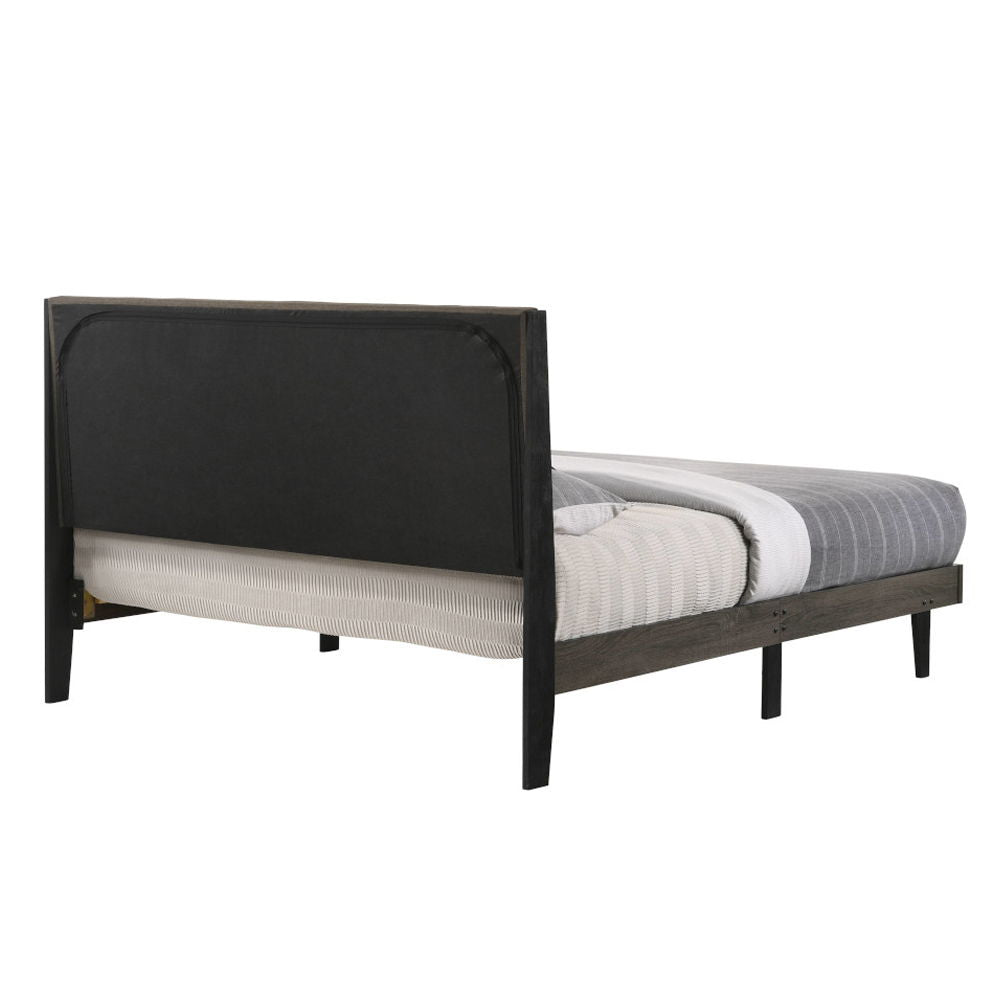 Valdemar - Queen Bed - Brown Fabric & Weathered Gray - Urban Living Furniture (Los Angeles, CA)