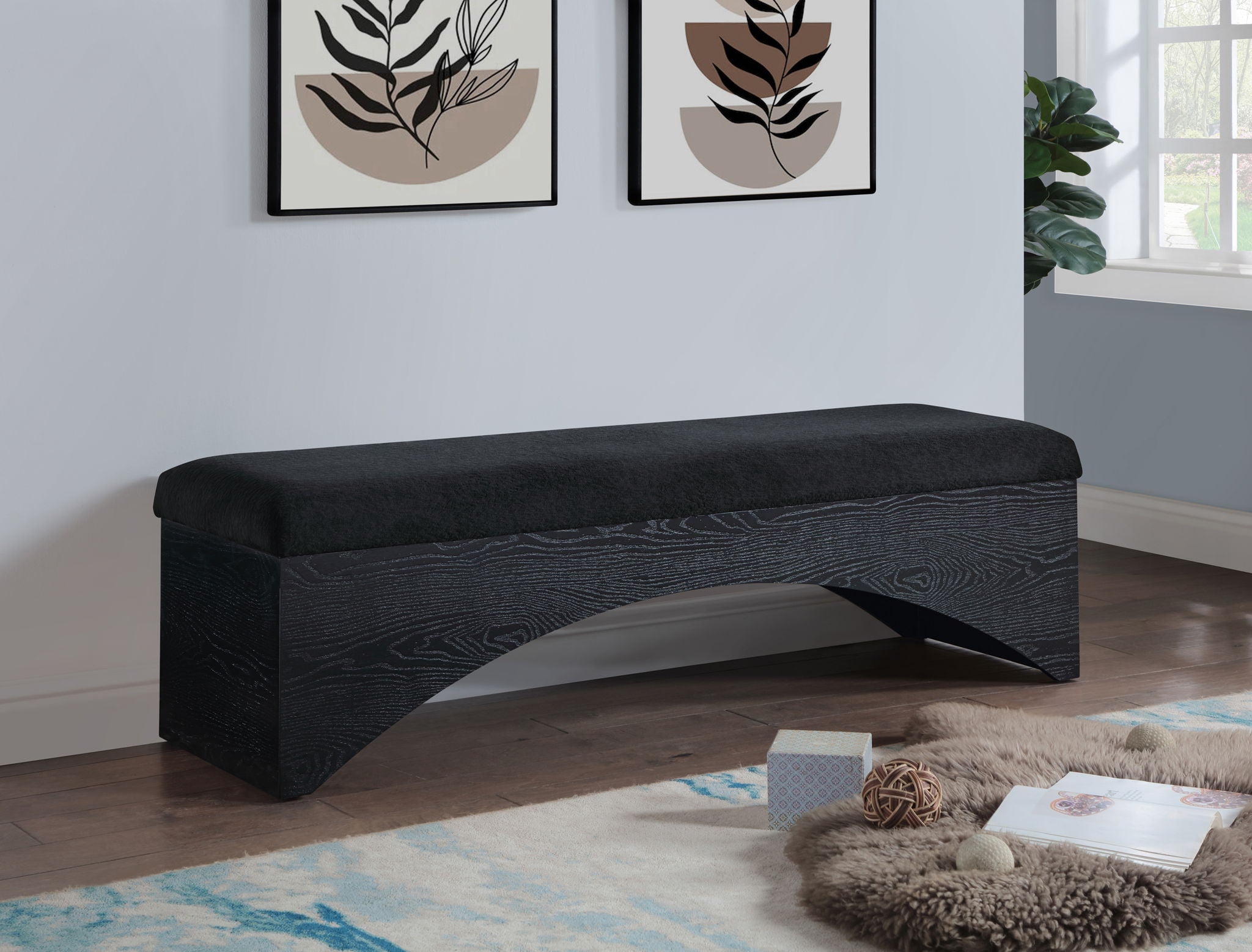 Lawson - Bench With Black Base - Urban Living Furniture (Los Angeles, CA)