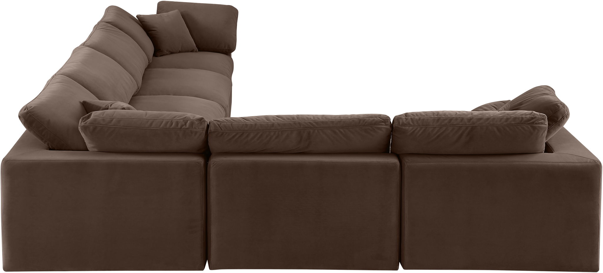 Comfy - 6 Piece Velvet Modular Corner Sectional - Urban Living Furniture (Los Angeles, CA)