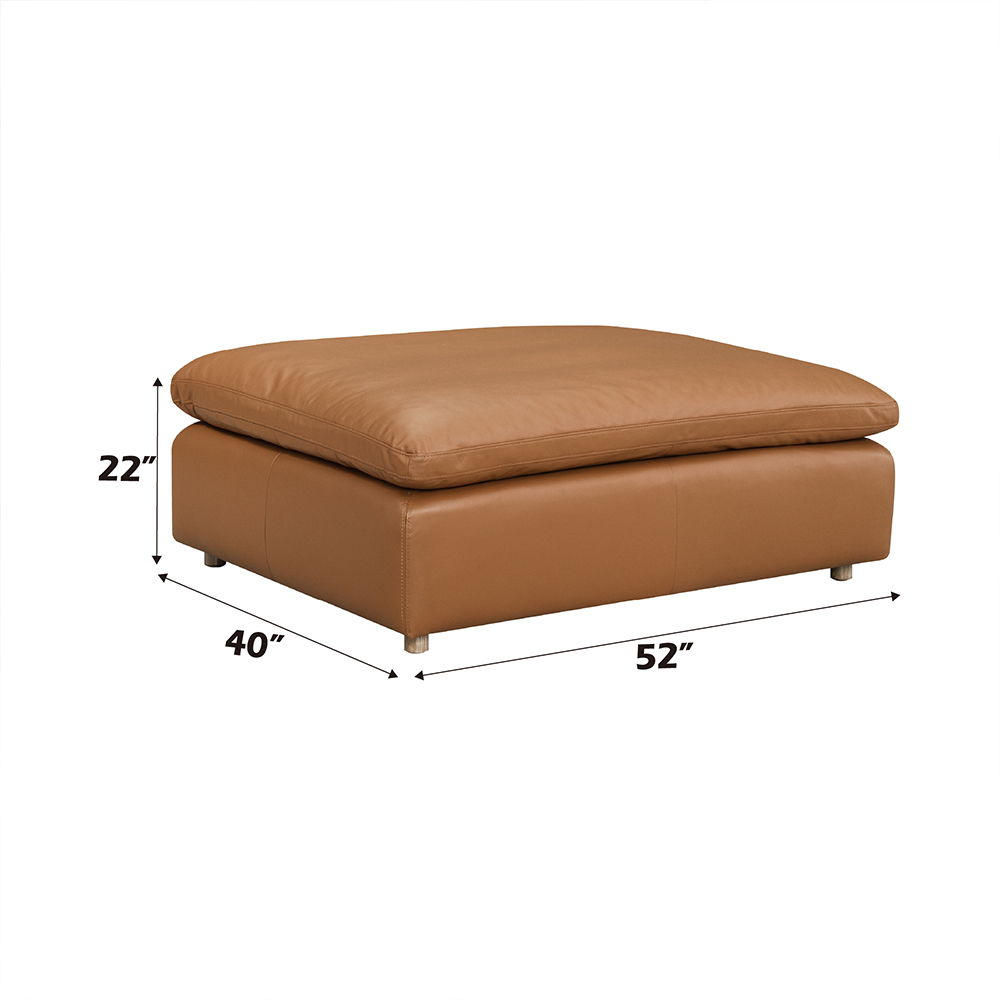 Brighton - Ottoman - Brown Top Grain Leather - Urban Living Furniture (Los Angeles, CA)