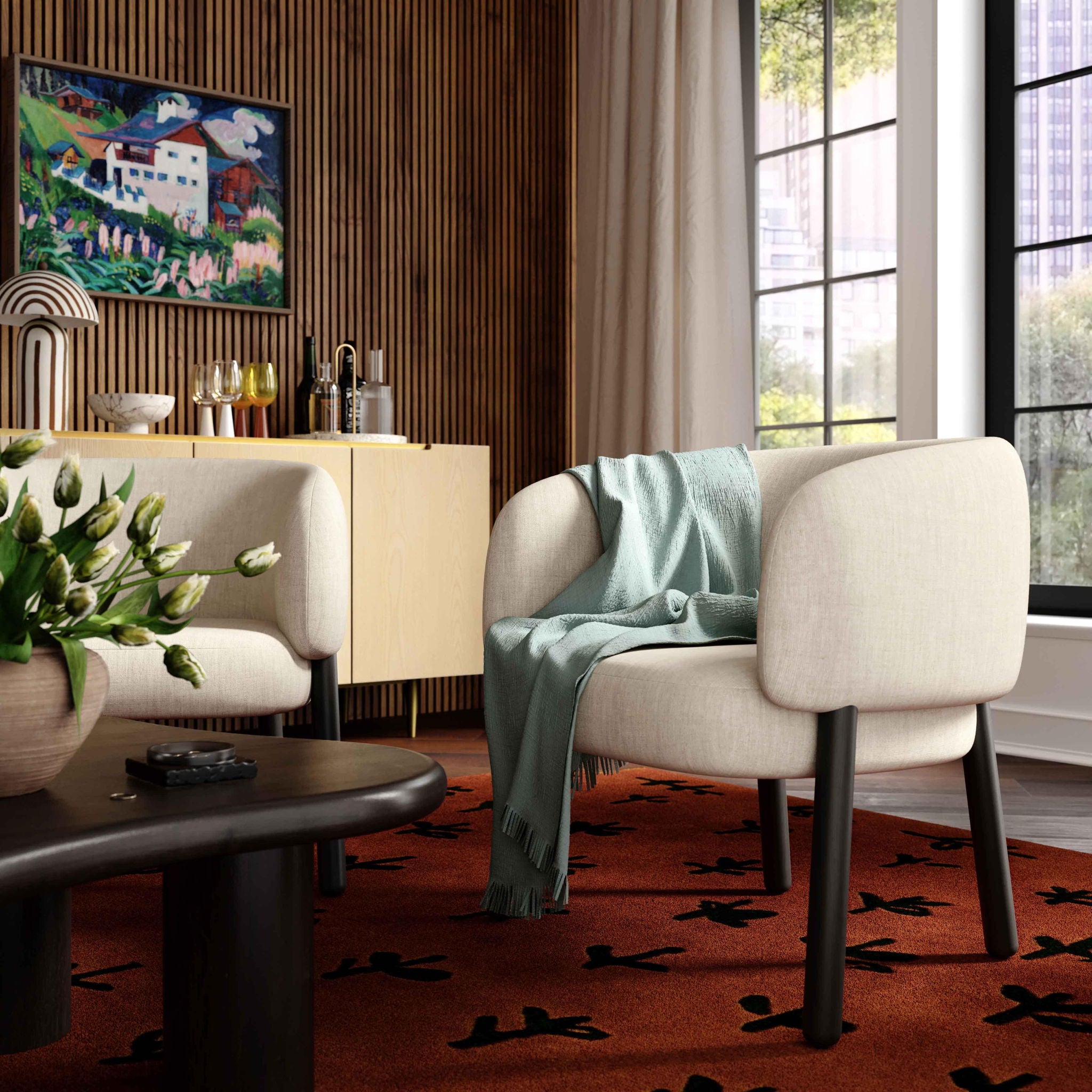 Foxy - Performance Basketweave Chenille Accent Chair - Urban Living Furniture (Los Angeles, CA)