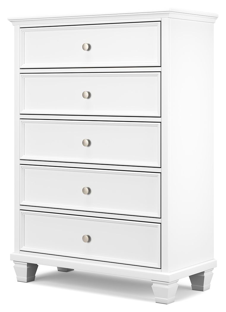 Fortman - White - Five Drawer Chest - Urban Living Furniture (Los Angeles, CA)