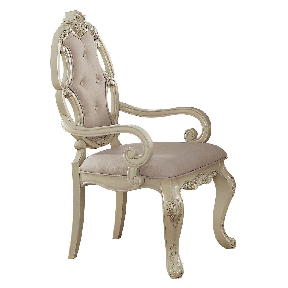 Ragenardus - Arm Chair (Set of 2) - Fabric & Antique White - Urban Living Furniture (Los Angeles, CA)