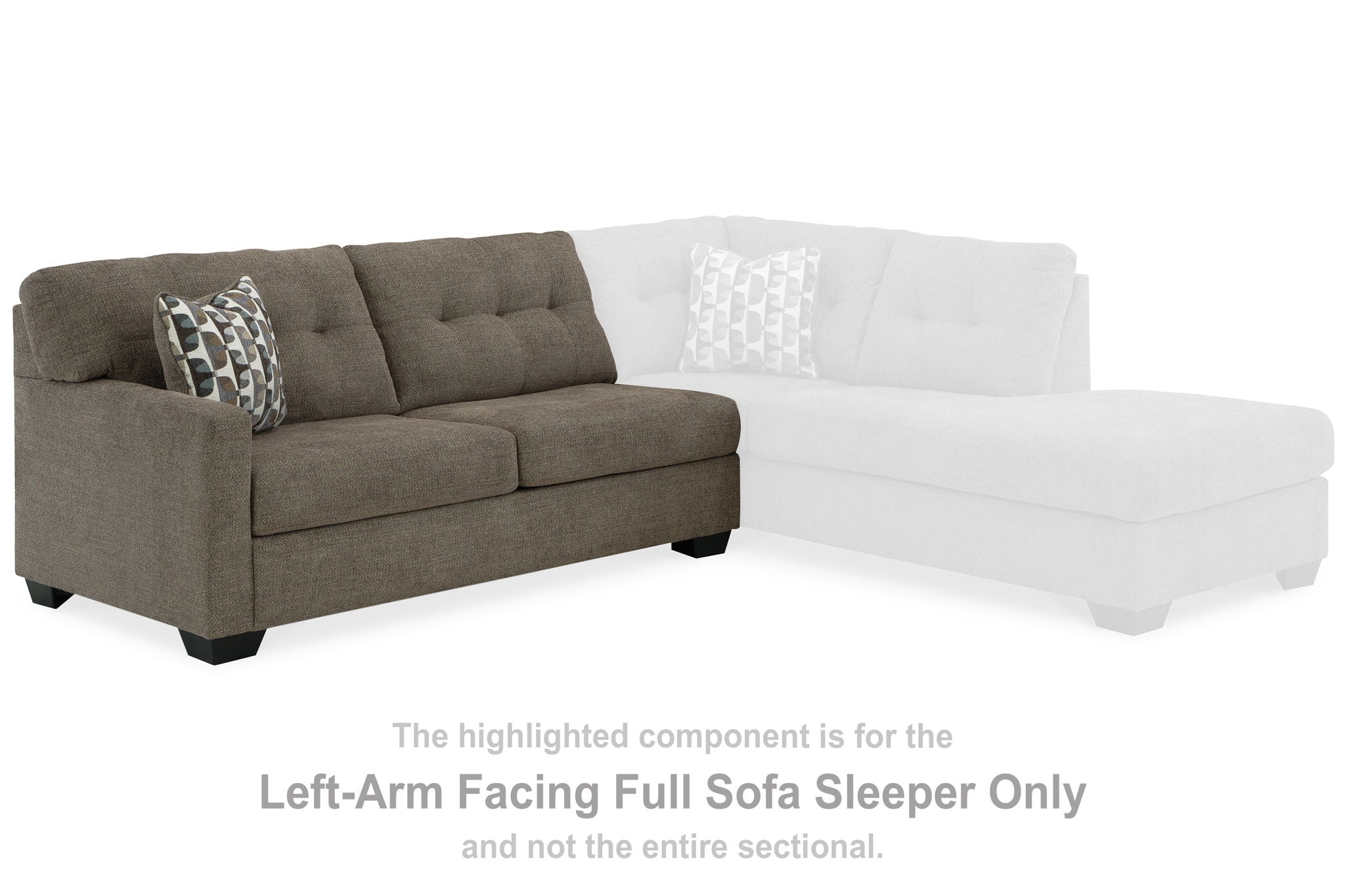Mahoney - Chocolate - Laf Full Sofa Sleeper - Urban Living Furniture (Los Angeles, CA)
