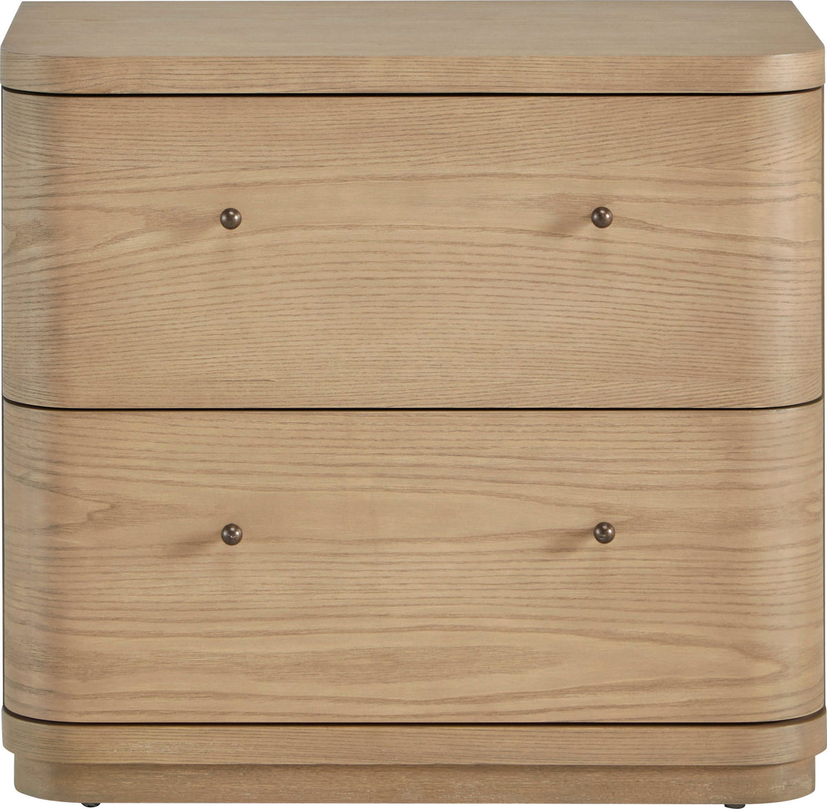 Penny - Two Drawer White Ash Nightstand - Buff Cream