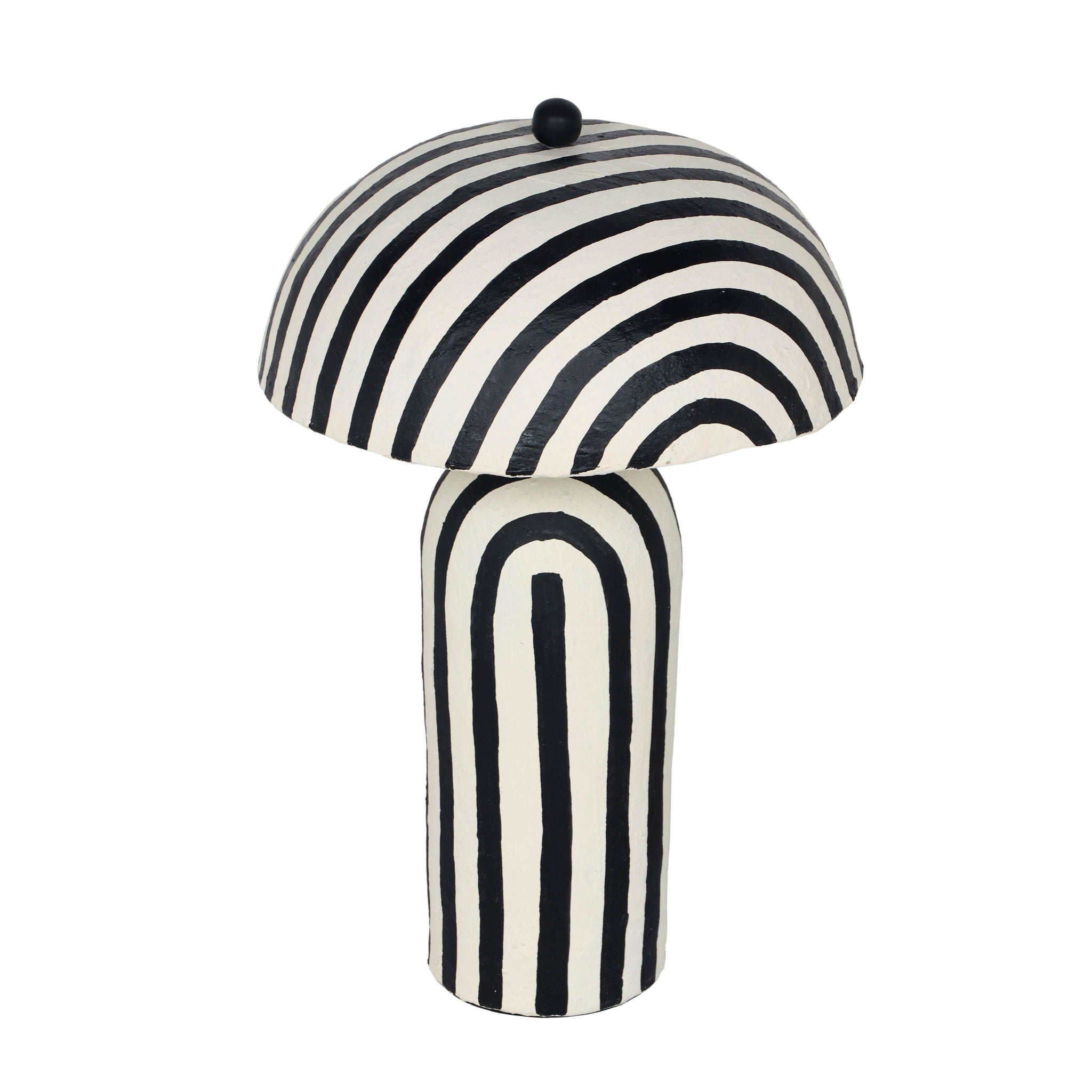 Maiori - Striped Papier Mache Table Lamp - Urban Living Furniture (Los Angeles, CA)