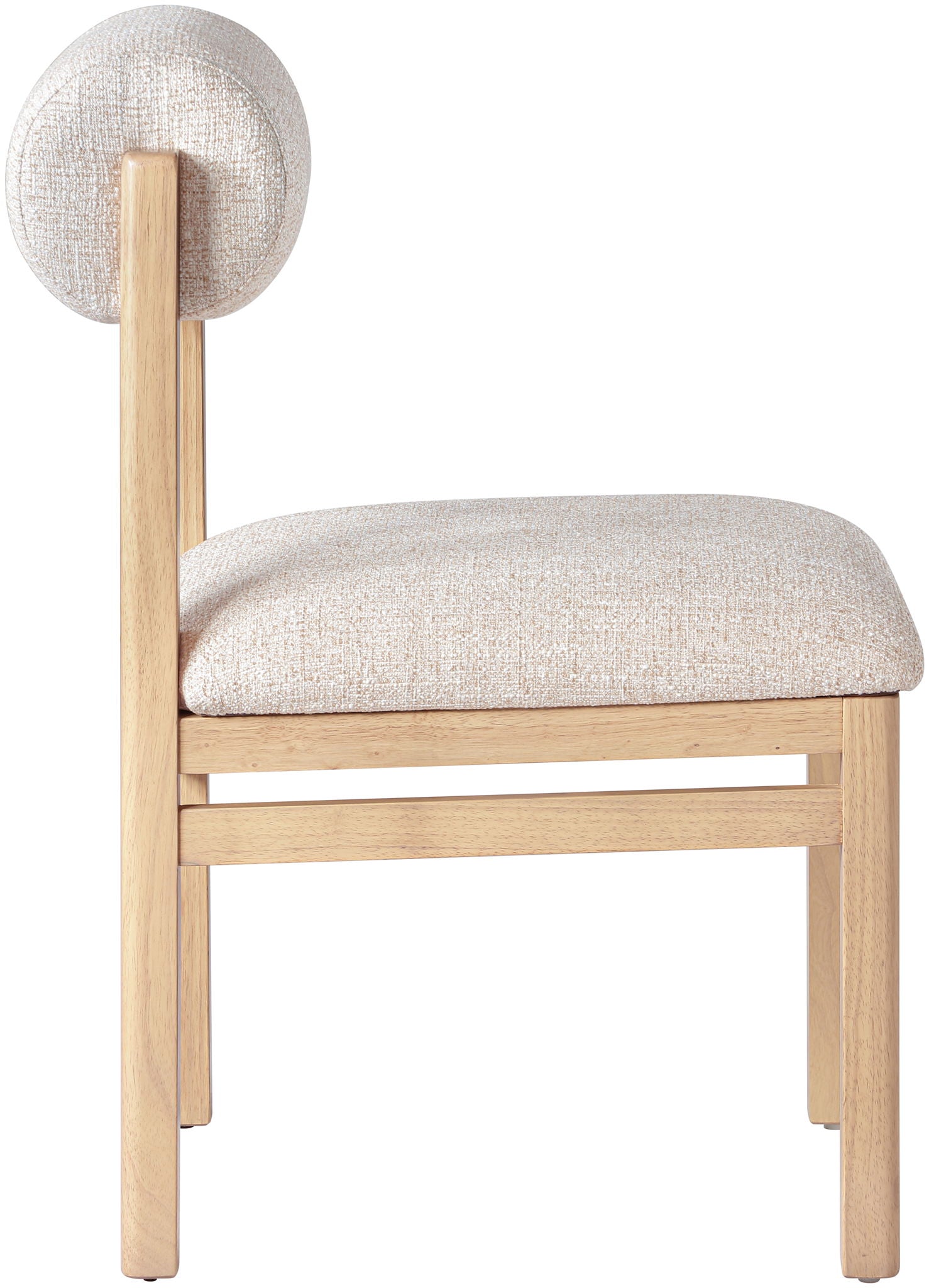 Roundhill - Fabric Dining Chair (Set of 2) - Natural Frame - Urban Living Furniture (Los Angeles, CA)