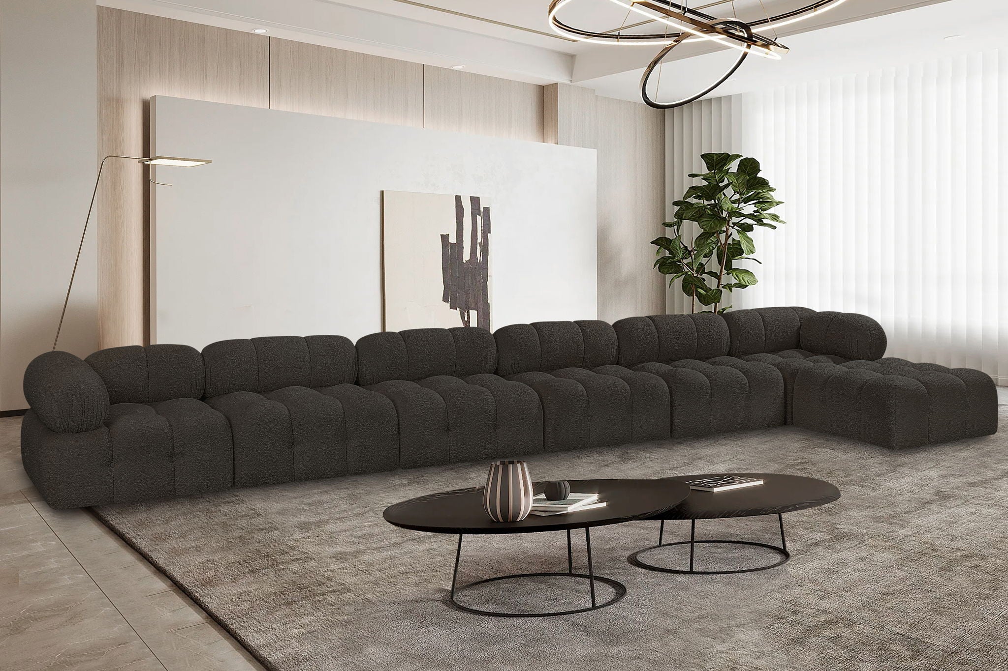 Ames - 7 Piece Boucle Fabric Modular L-Shaped Sectional - Urban Living Furniture (Los Angeles, CA)