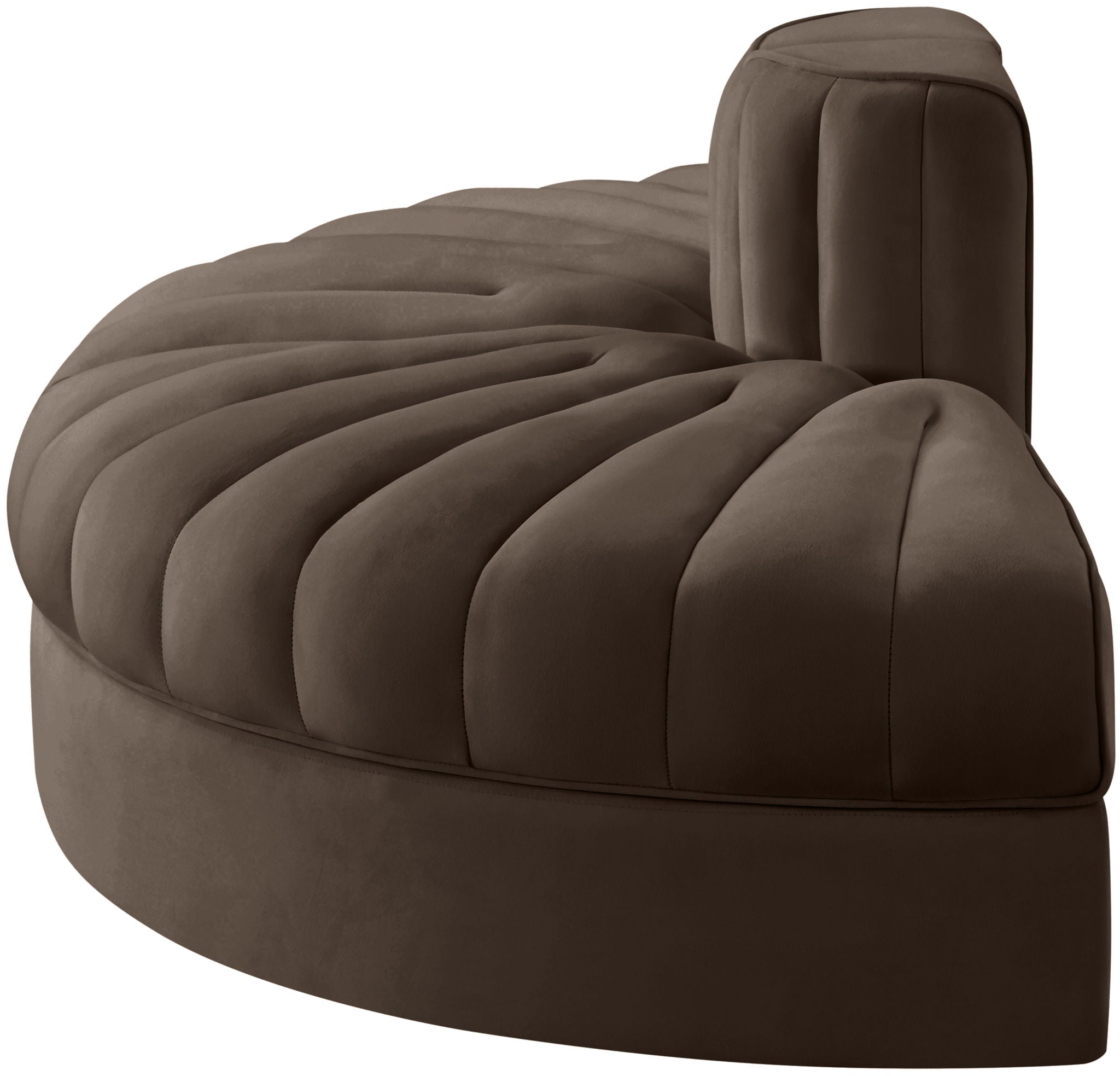 Rummi - Velvet Performance Fabric Upholstered 2 Piece  Rounded Modular Loveseat - Urban Living Furniture (Los Angeles, CA)