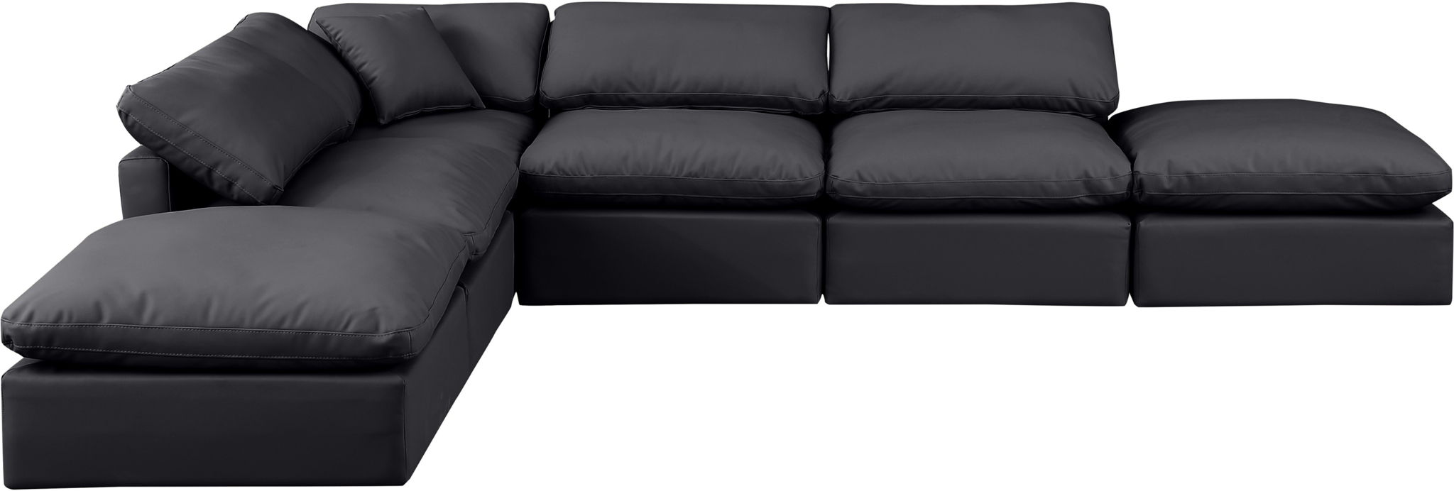 Indulge - Faux Leather 6 Piece Modular Armless Sectional - Urban Living Furniture (Los Angeles, CA)