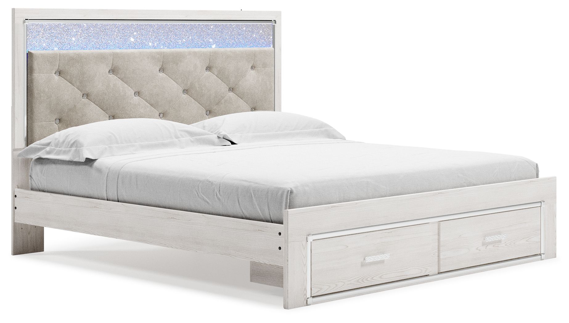 Altyra - White - King Upholstered Storage Bed - Urban Living Furniture (Los Angeles, CA)