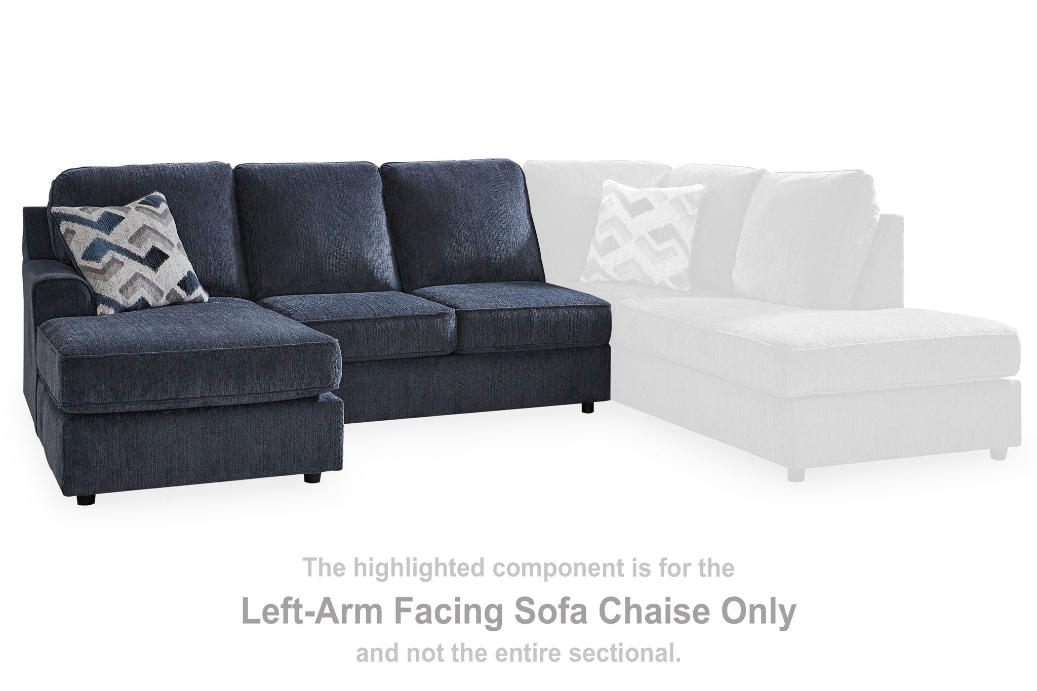 Albar Place - Cobalt - Laf Sofa Chaise - Urban Living Furniture (Los Angeles, CA)