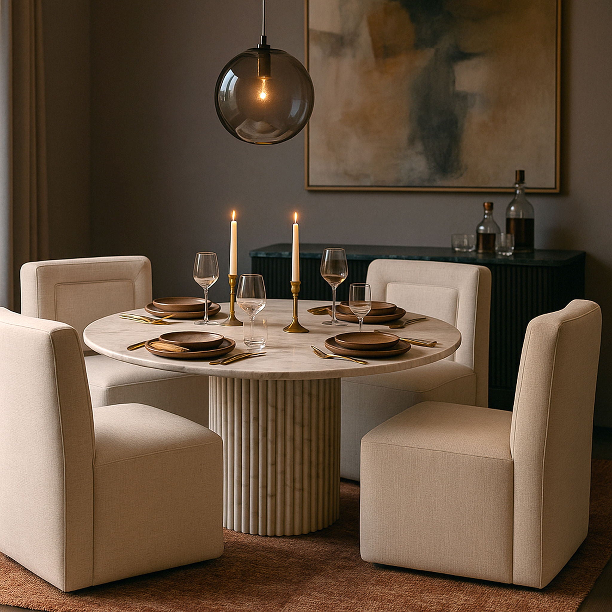 Duvina - Chenille Performance Fabric Dining Chair (Set of 2) - Urban Living Furniture (Los Angeles, CA)