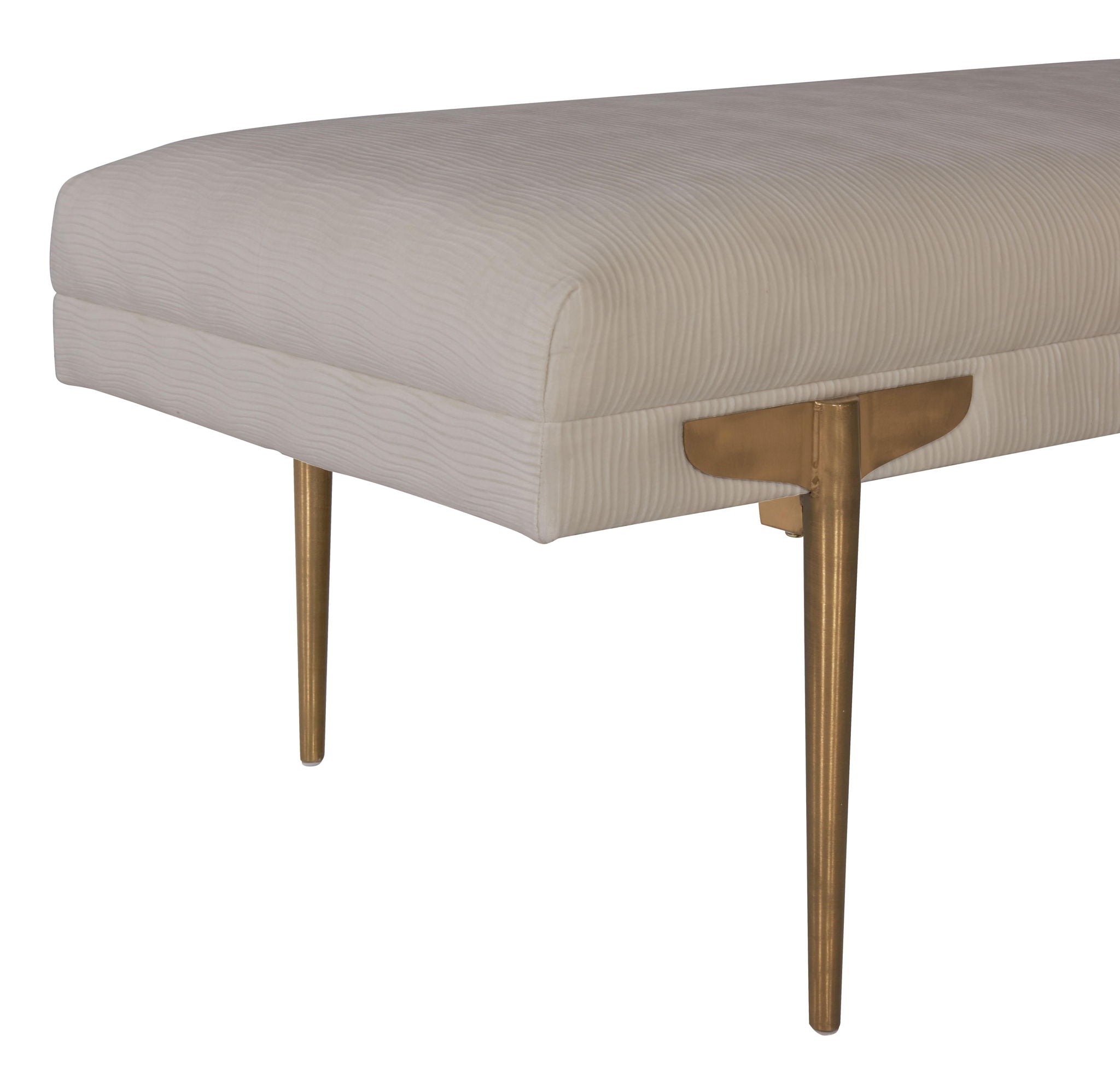 Brno - Waived Velvet Bench - Urban Living Furniture (Los Angeles, CA)