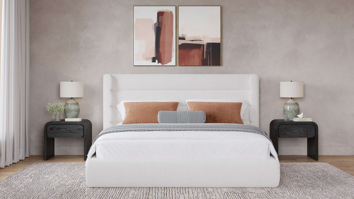 Formosa Frank - Upholstered Wingback Platform Bed
