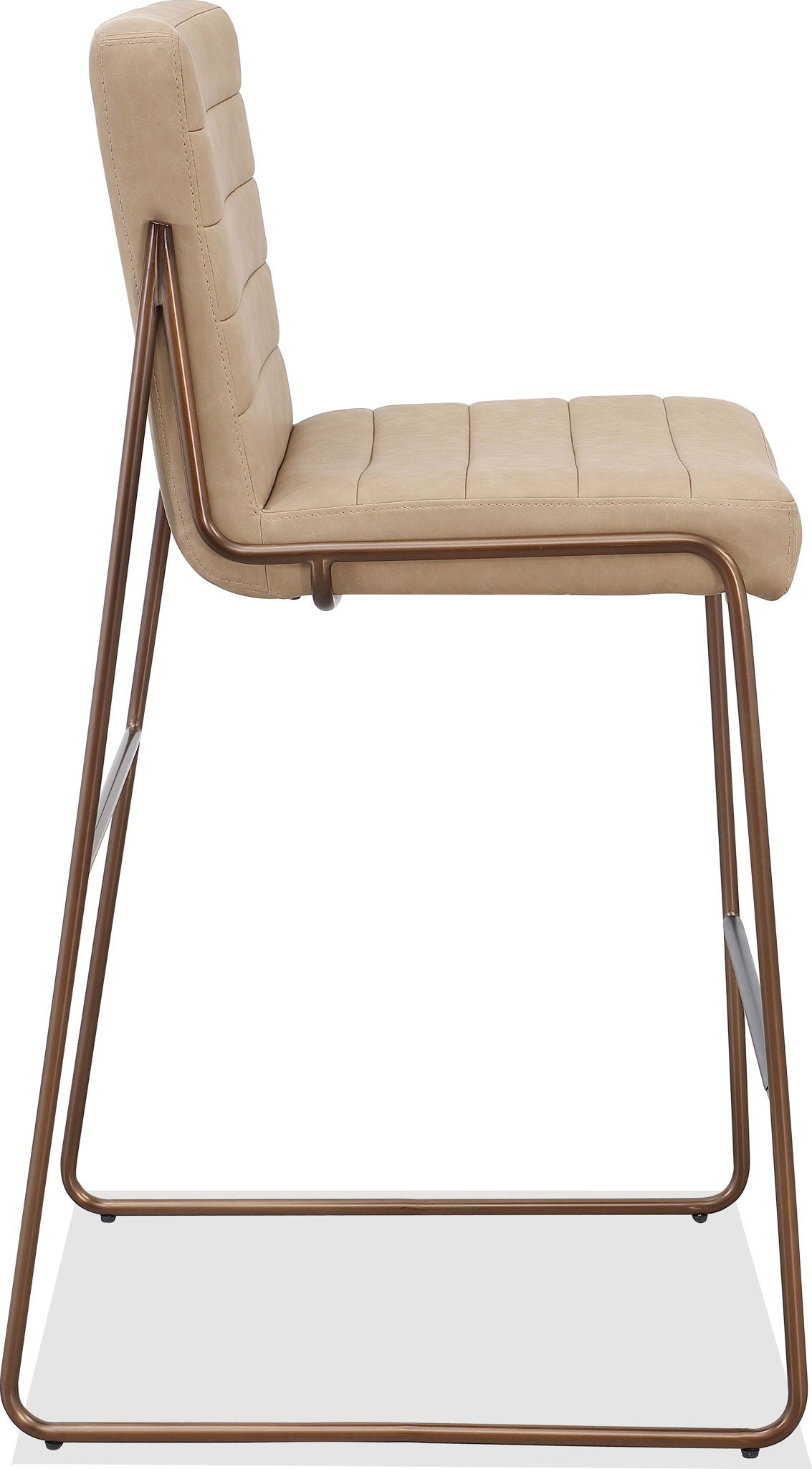 Crossroads 2.0 - Madison Metal Frame Bar Stool - Honey Synthetic Leather