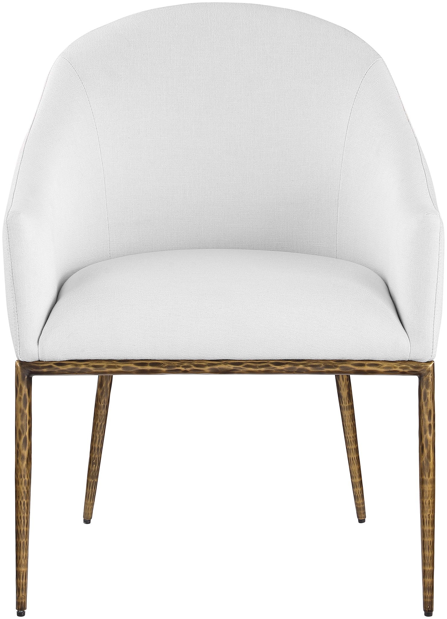 Ferro - Upholstered Dining Arm Chair With Brushed Gold Legs