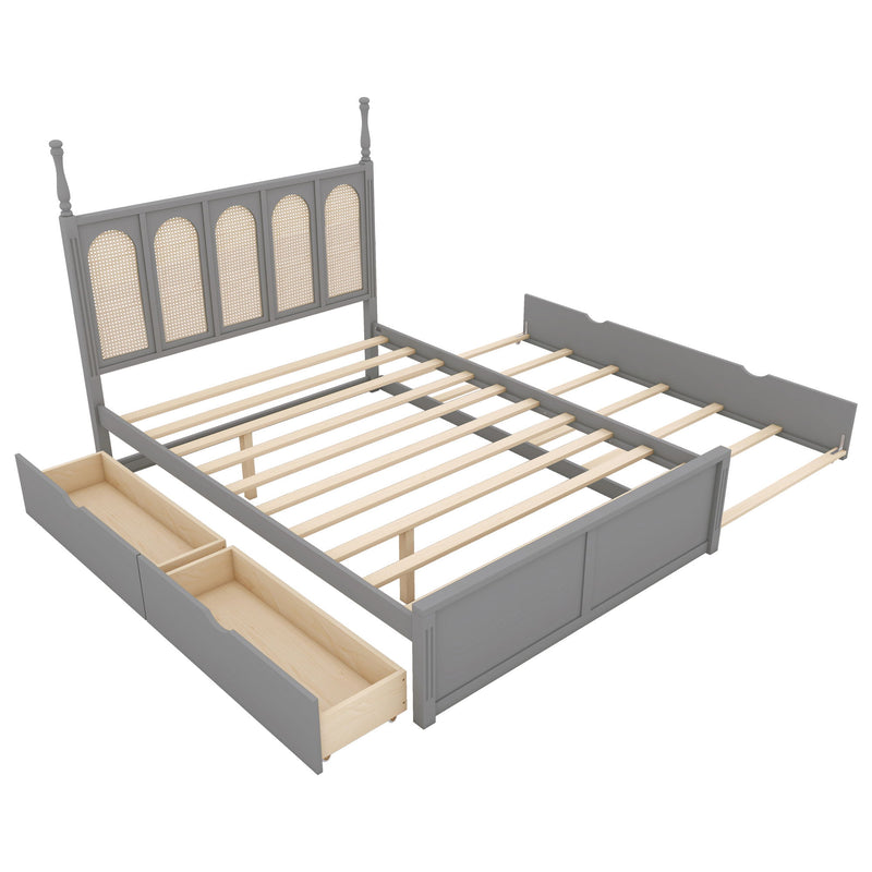 Platform Bed With With 2 Big Drawers With Trundle - Urban Living Furniture (Los Angeles, CA)