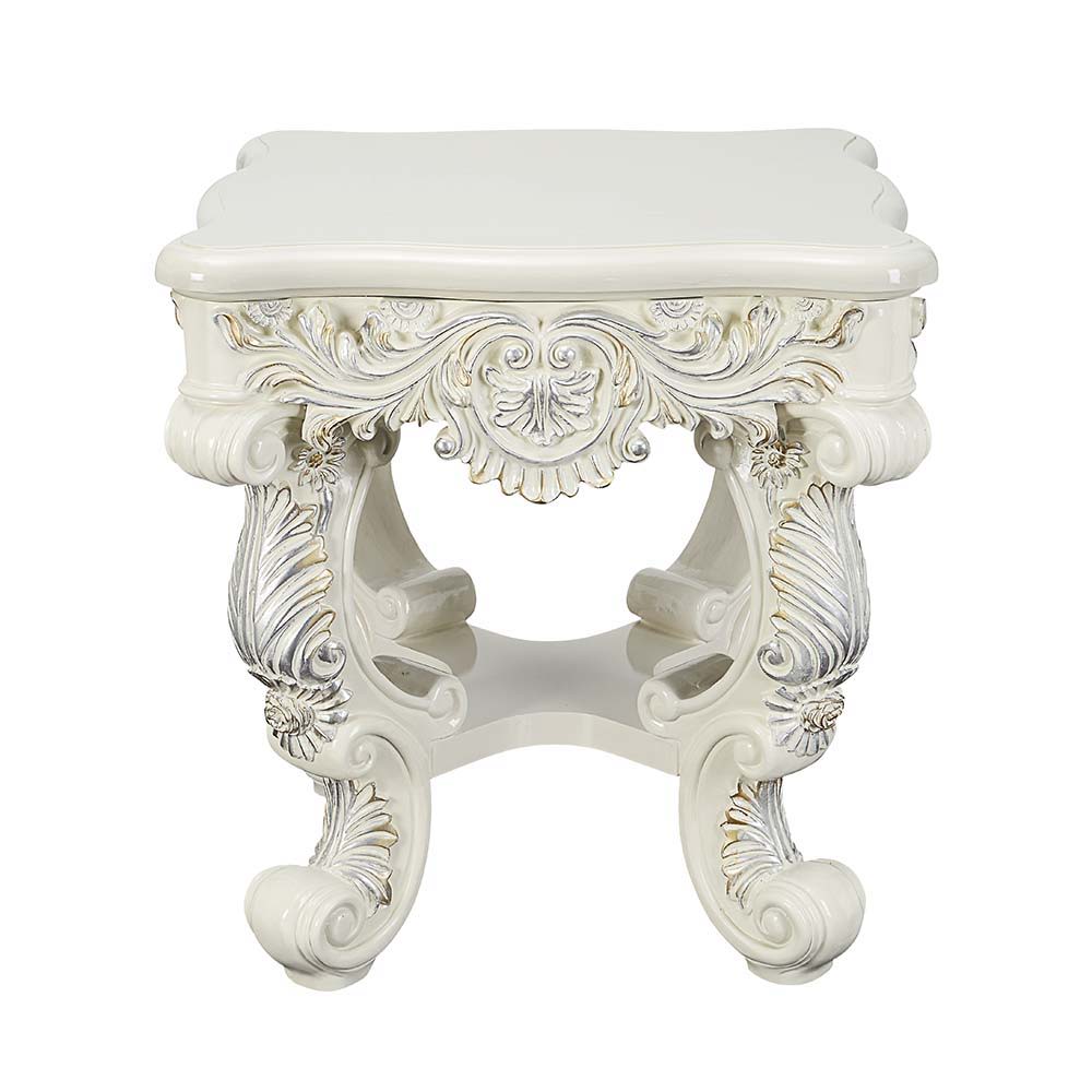 Adara - End Table - Antique White Finish - Urban Living Furniture (Los Angeles, CA)