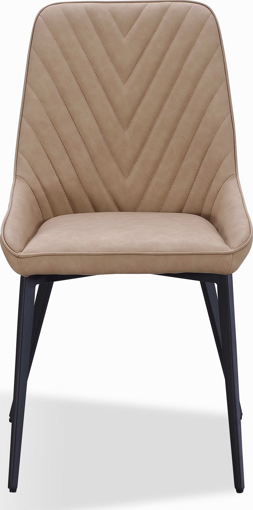 Lucia - Metal Leg Upholstered Synthetic Leather Dining Chair (Set of 2)