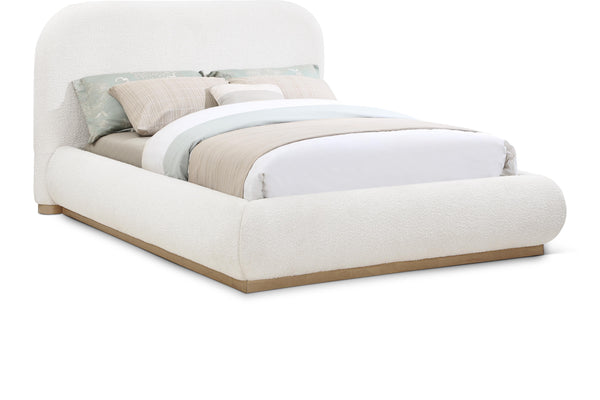 Vaughn - Boucle Bed With Natural Base