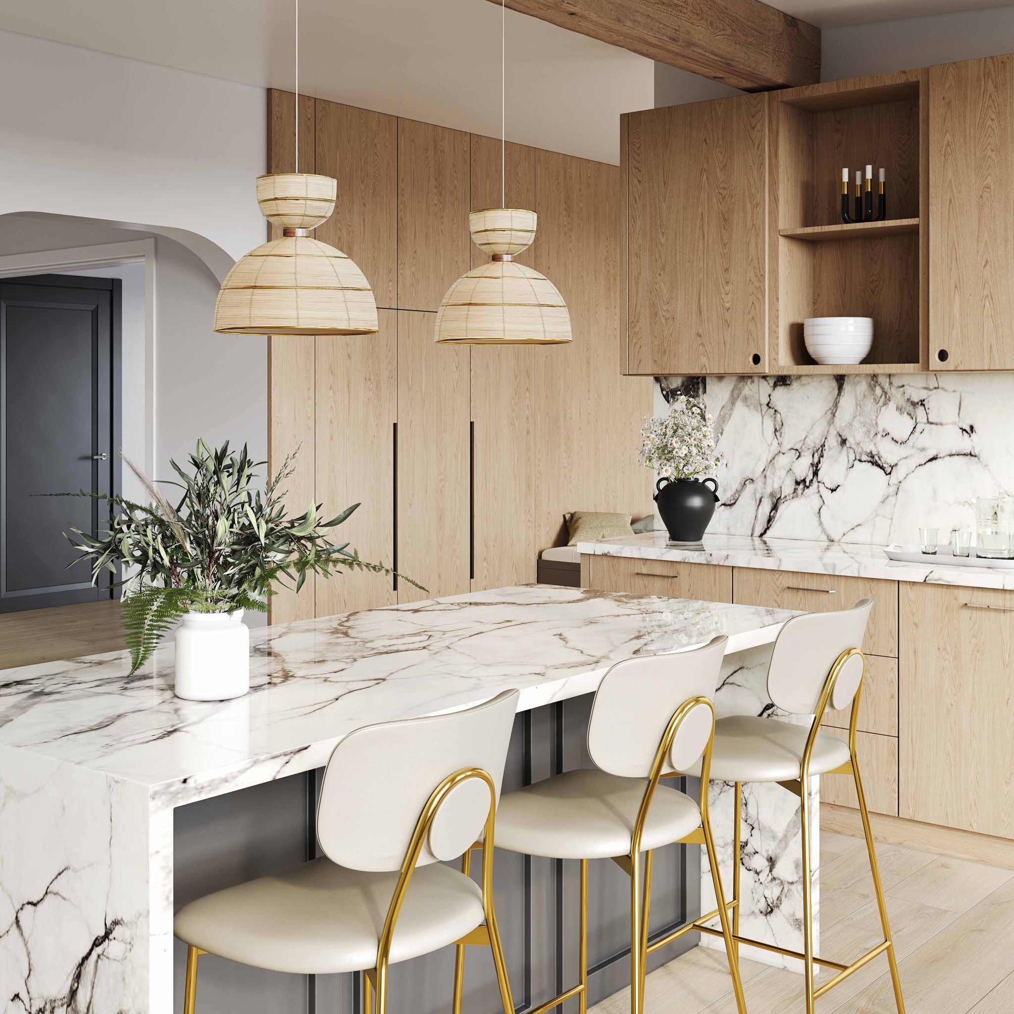 Lydia - Rattan Pendant Lamp - Natural - Urban Living Furniture (Los Angeles, CA)