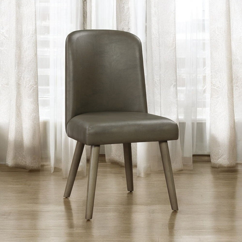 Waylon - Side Chair (Set of 2) - Gray PU & Gray Oak - Urban Living Furniture (Los Angeles, CA)