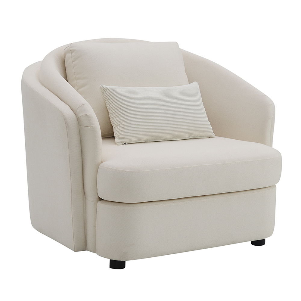 Mariko - Chair With Pillow - Beige Linen - Urban Living Furniture (Los Angeles, CA)