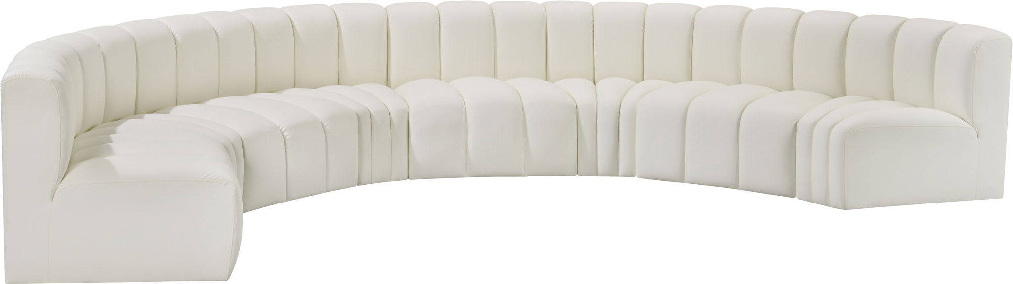 Arc - Faux Leather 8 Piece U-Shaped Modular Sofa