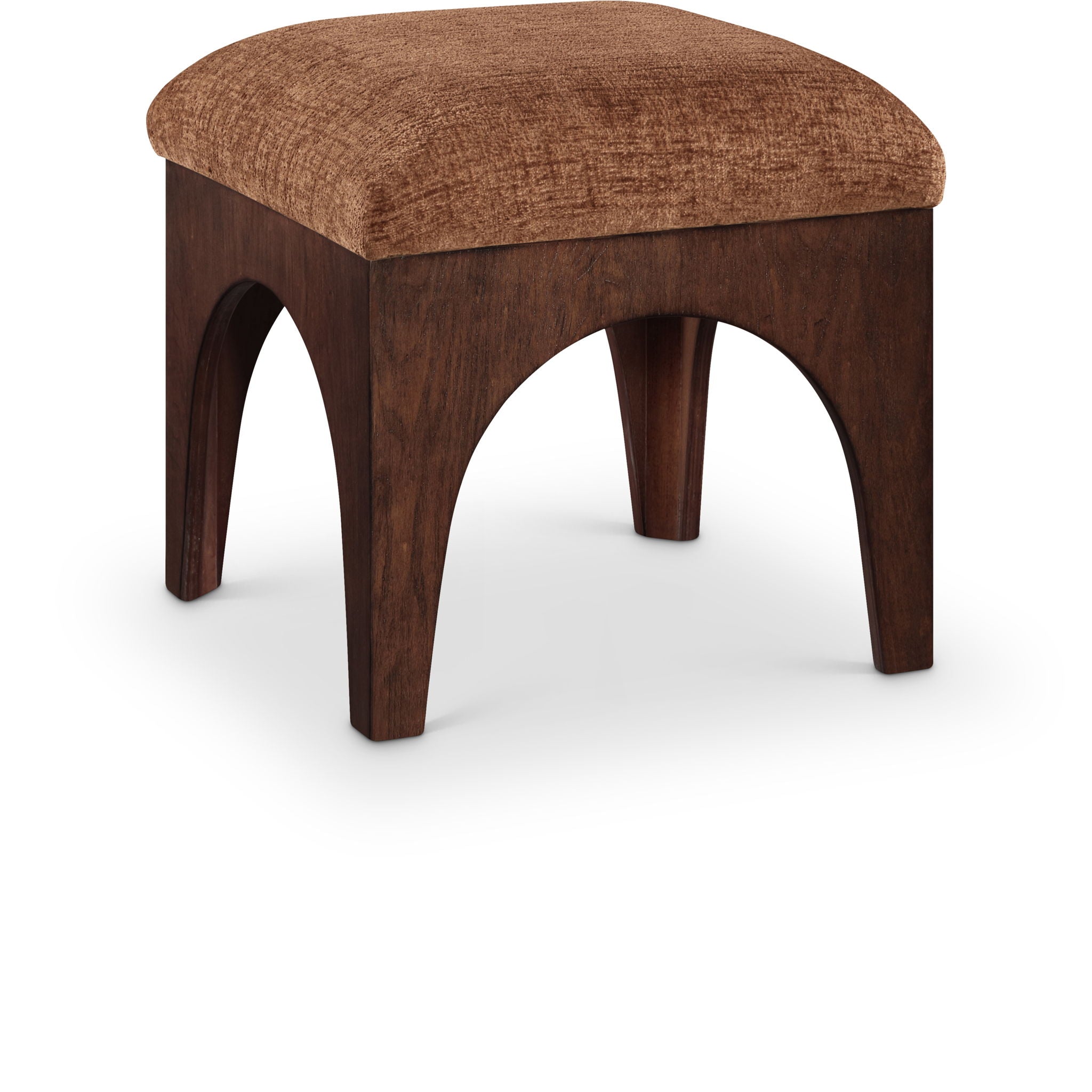 Lawson - Chenille Fabric Upholstered Ottoman - Walnut Base - Urban Living Furniture (Los Angeles, CA)