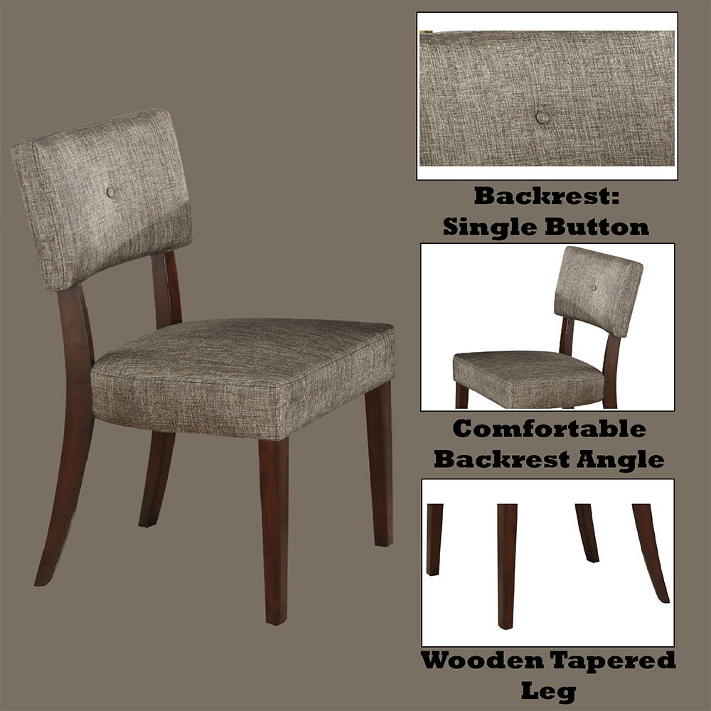 Drake - Side Chair (Set of 2) - Gray Fabric & Espresso - Urban Living Furniture (Los Angeles, CA)