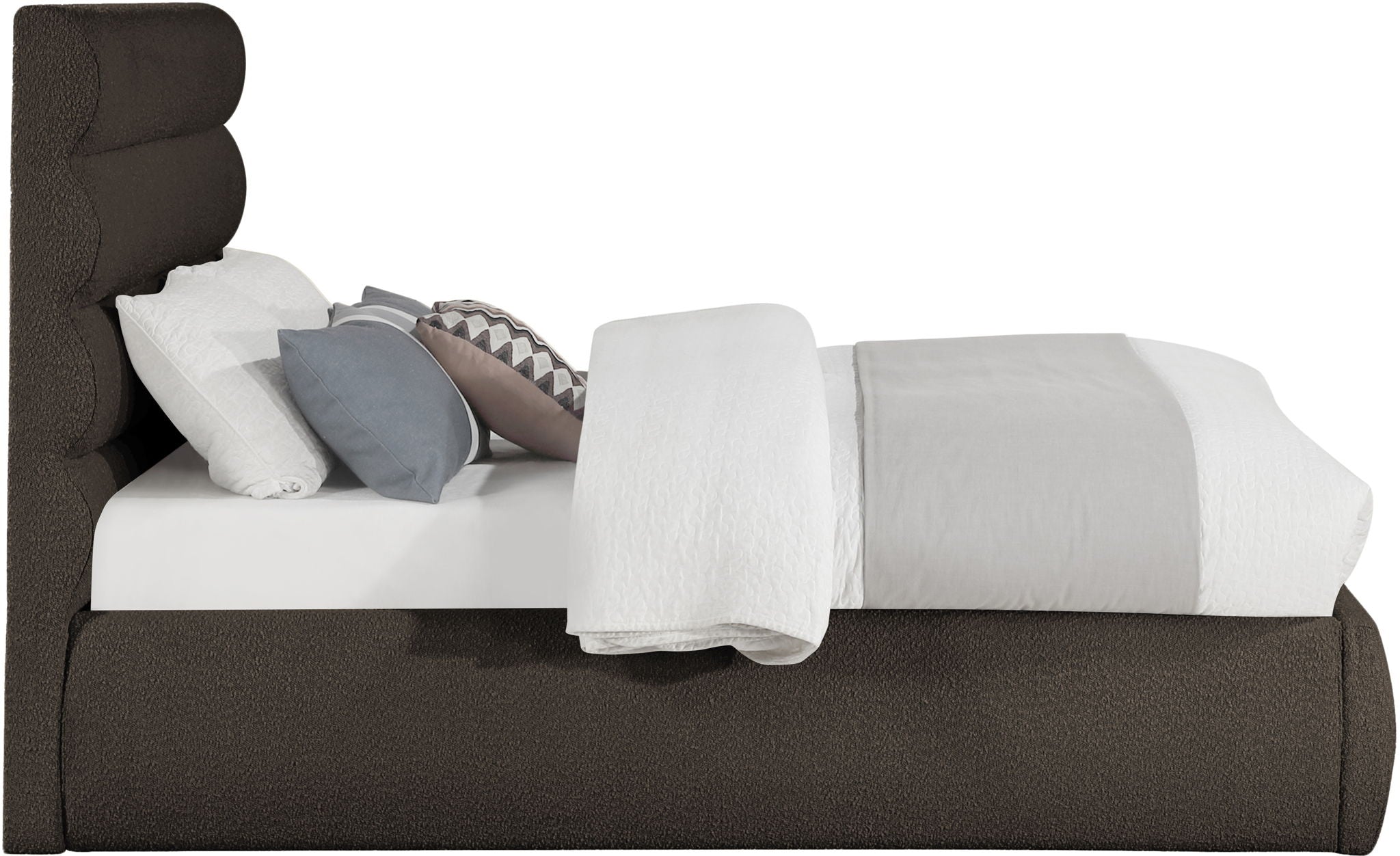 Adam - Boucle Fabric Bed With 52" Headboard