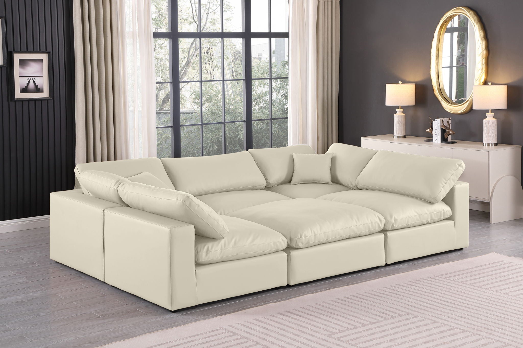 Comfy - 6 Piece Faux Leather Sectional - Urban Living Furniture (Los Angeles, CA)