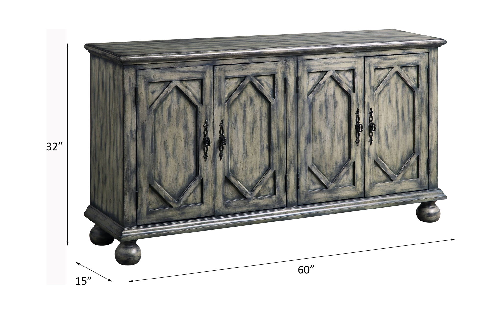 Pavan - Console Cabinet - Rustic Gray - Urban Living Furniture (Los Angeles, CA)