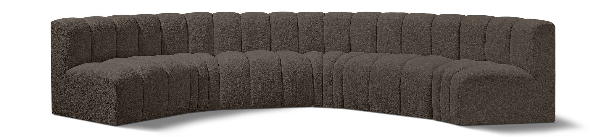 Arc - Boucle Fabric 6 Piece U-Shaped Modular Sofa - Urban Living Furniture (Los Angeles, CA)