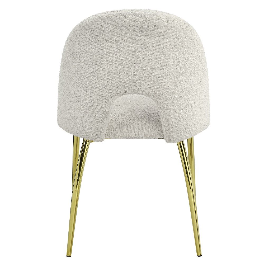 Fadri - Side Chair (Set of 2) - Teddy Sherpa & Mirrored Gold - Urban Living Furniture (Los Angeles, CA)