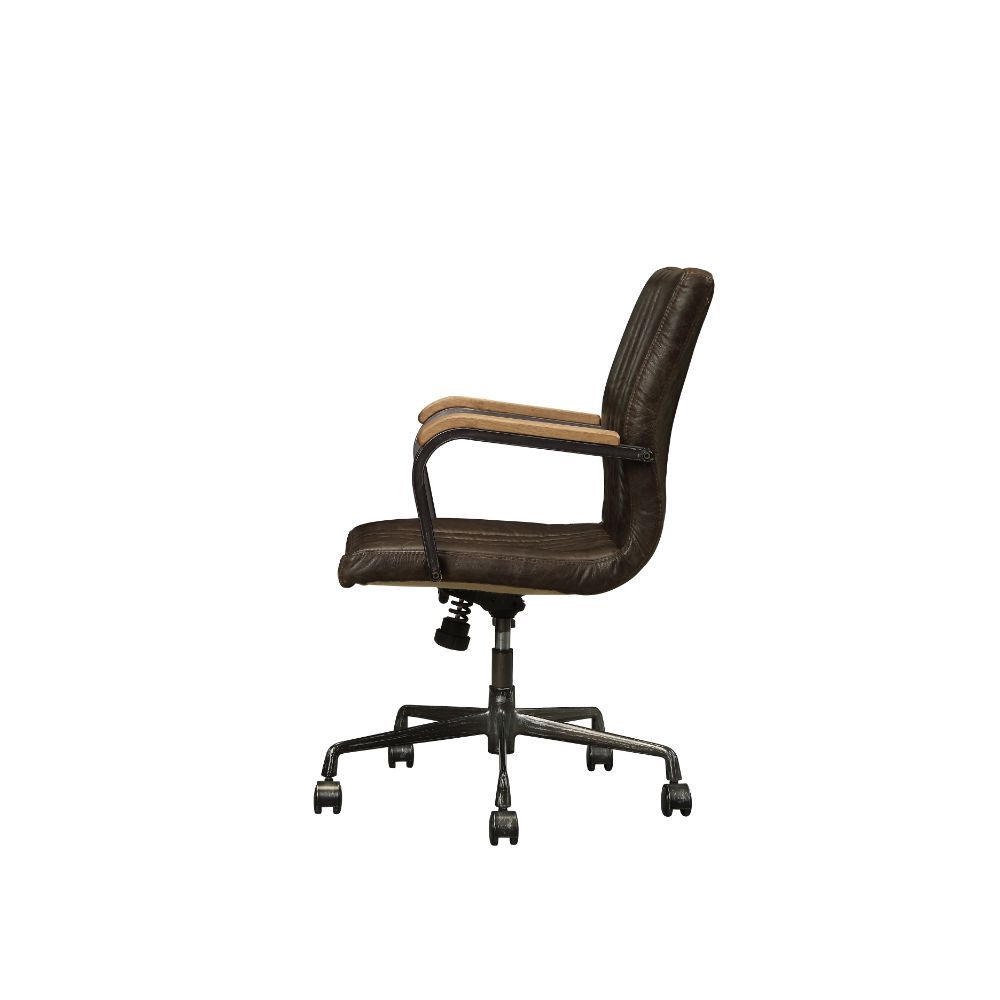 Joslin - Executive Office Chair - Distress Chocolate Top Grain Leather - Urban Living Furniture (Los Angeles, CA)