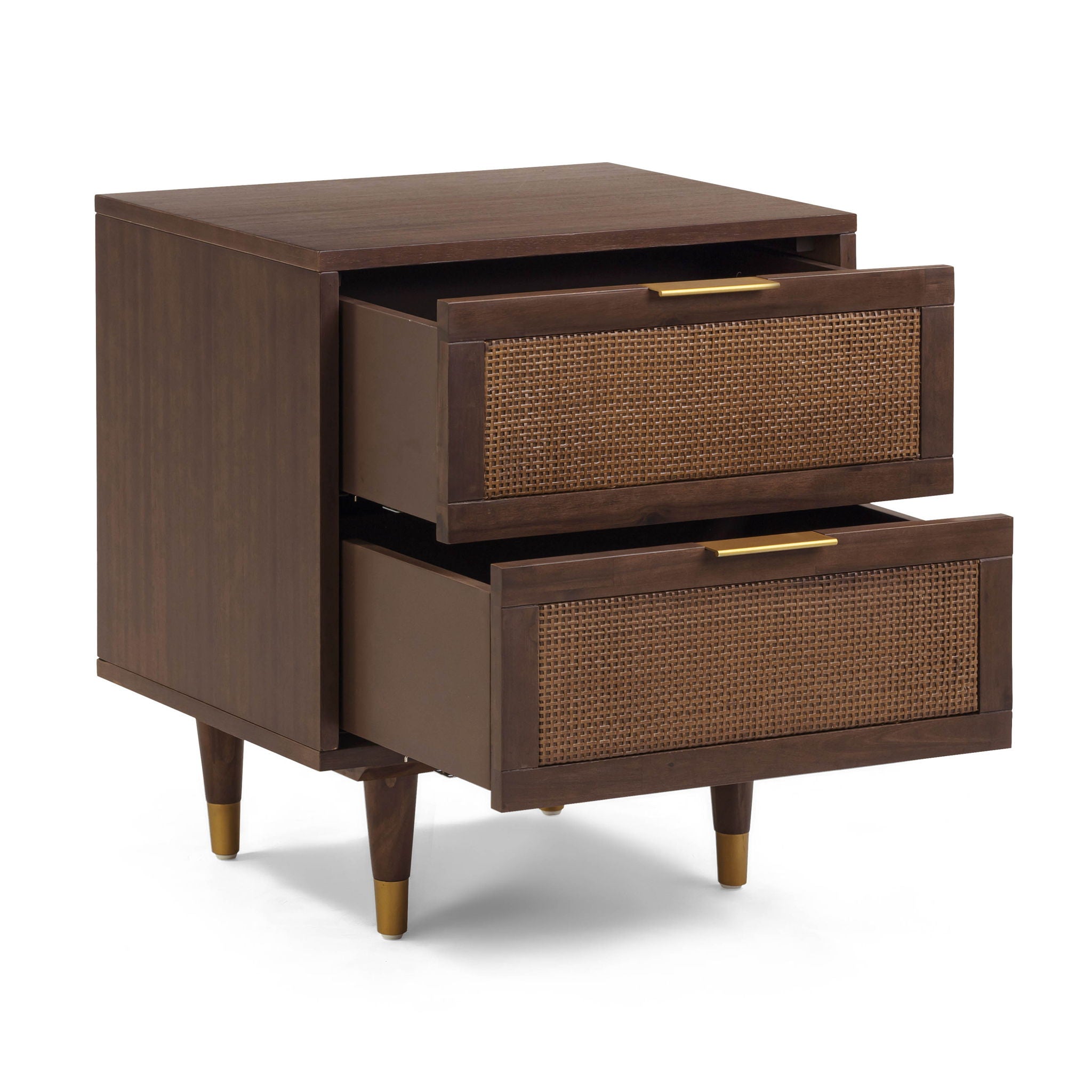Sierra - 2-Drawer Nightstand - Dark Chocolate Brown
