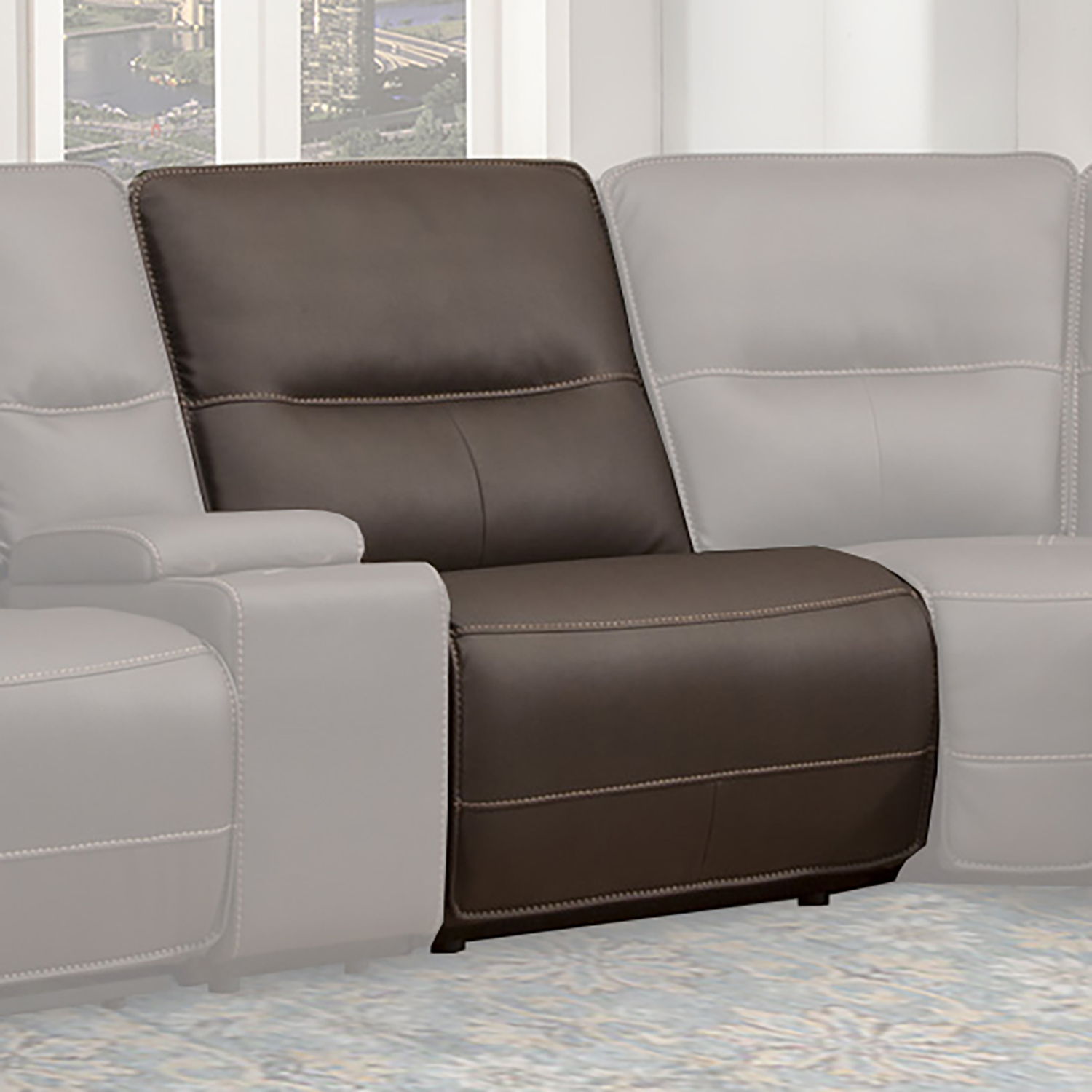 Spartacus - Armless Chair - Chocolate - Urban Living Furniture (Los Angeles, CA)