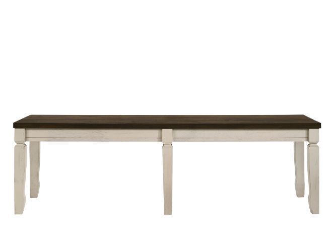 Fedele - Bench - Weathered Oak & Cream Finish - Urban Living Furniture (Los Angeles, CA)