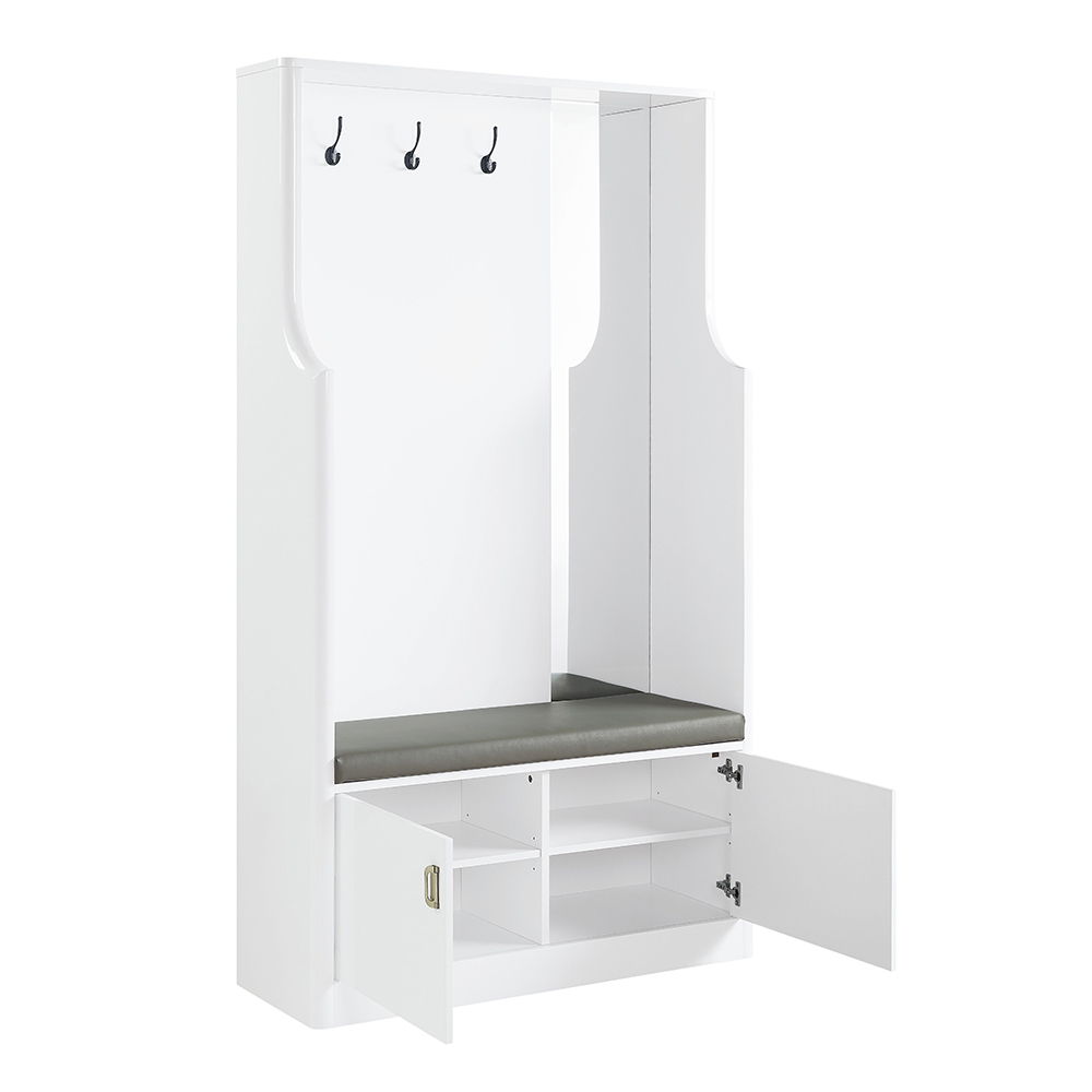 Buck II - Hall Tree - White High Gloss - Urban Living Furniture (Los Angeles, CA)