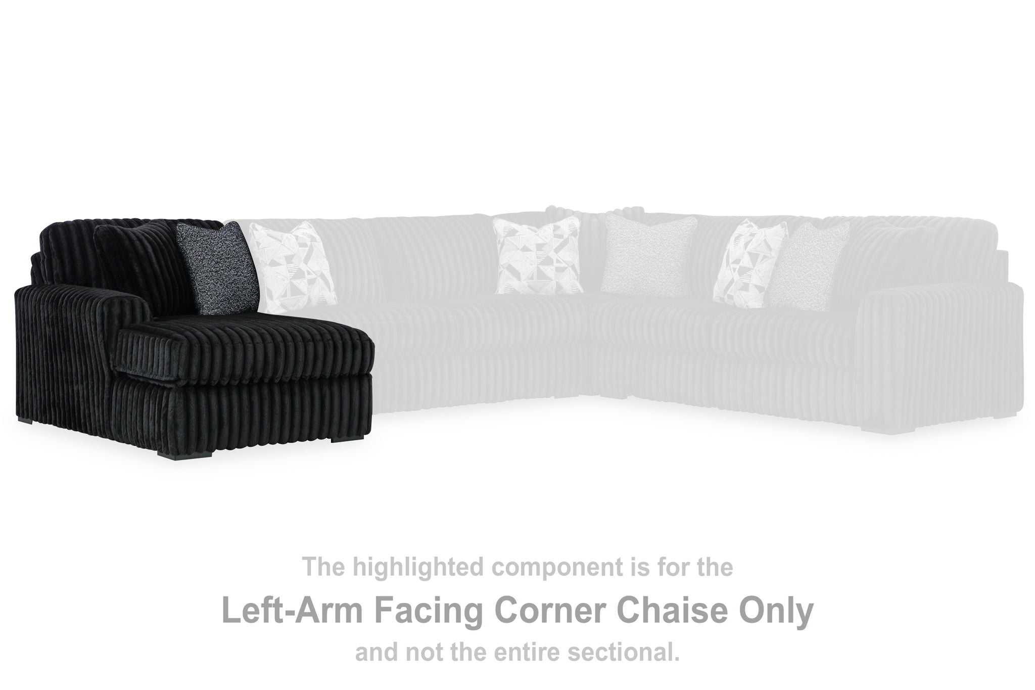 Midnight-Madness - Onyx - Laf Corner Chaise - Urban Living Furniture (Los Angeles, CA)