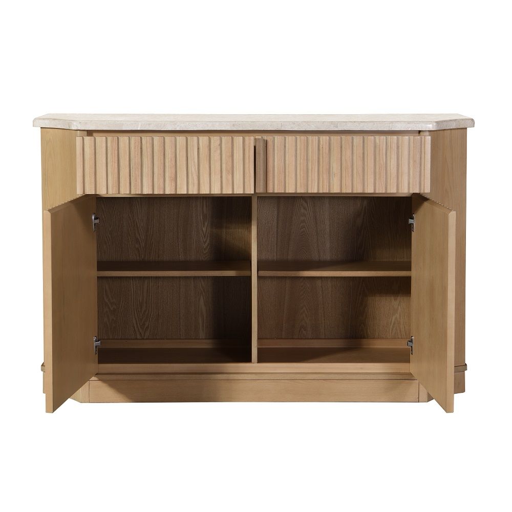 Qwin - Server With Marble Top - Oak - Urban Living Furniture (Los Angeles, CA)