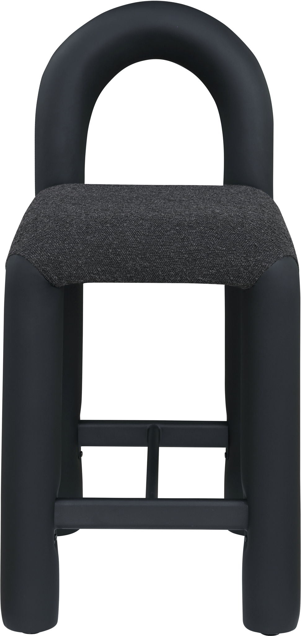 Amari - Vegan Leather and Boucle Fabric Stool - Urban Living Furniture (Los Angeles, CA)