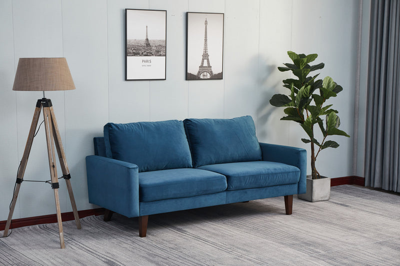 Luxurious Comfort Stationary Loveseat - Space Blue