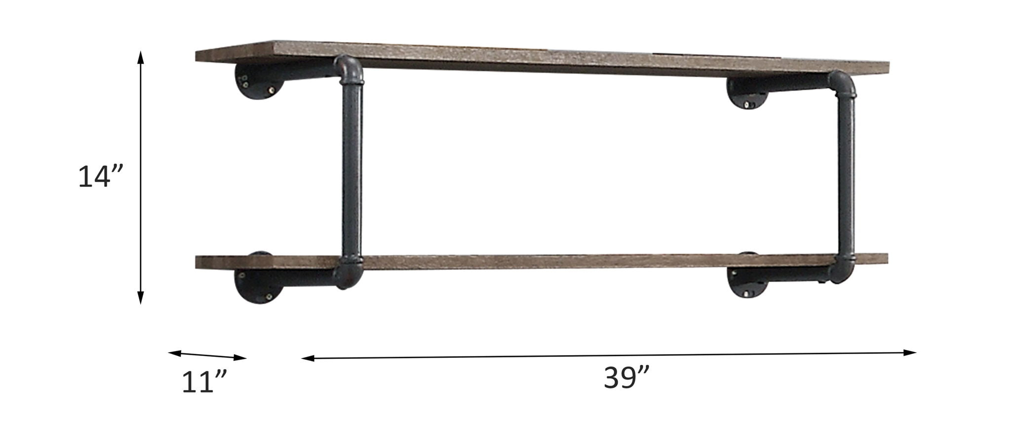 Brantley - Wall Rack - Antique Oak & Sandy Gray - Urban Living Furniture (Los Angeles, CA)