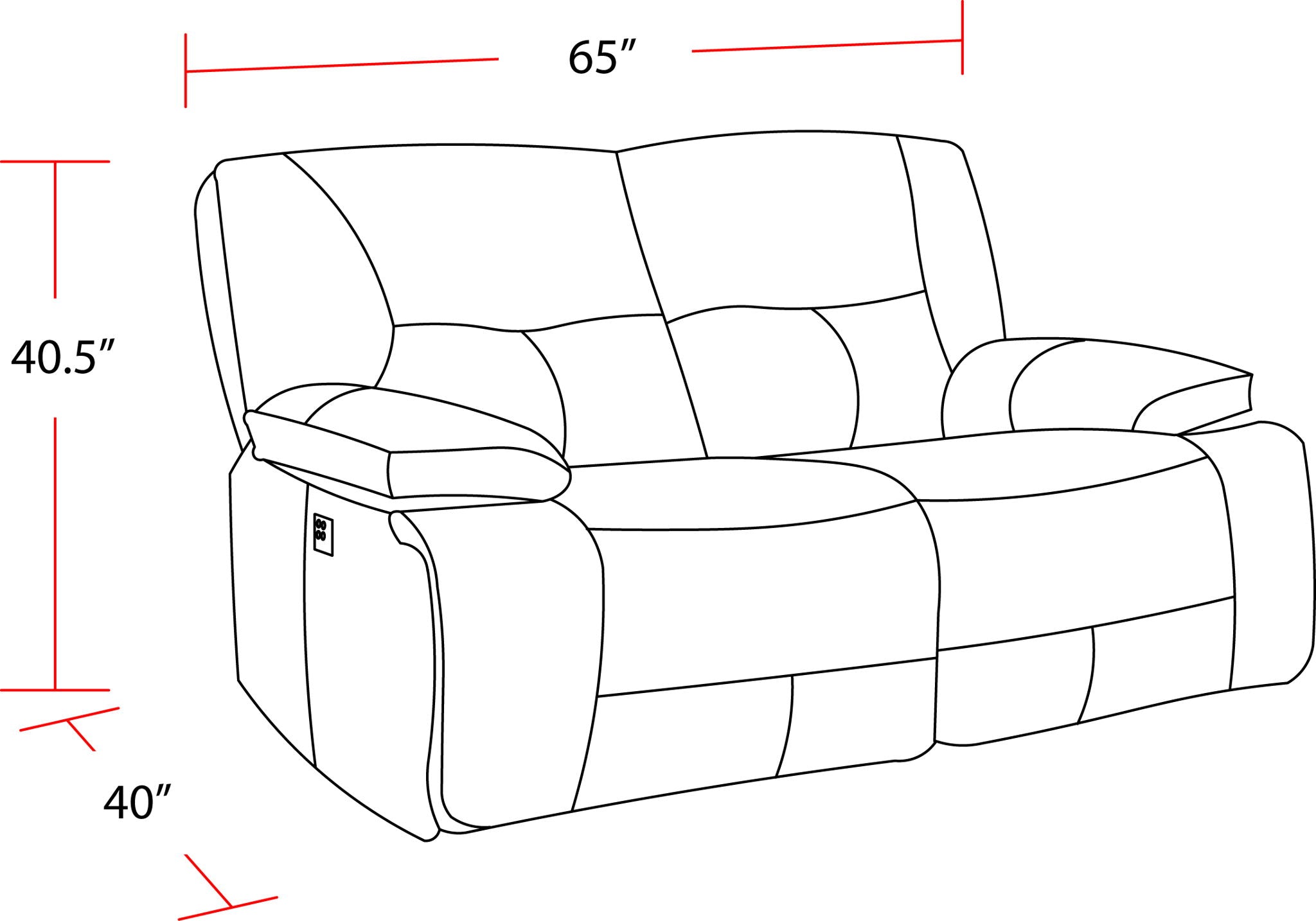 Spartacus - Power Loveseat - Urban Living Furniture (Los Angeles, CA)