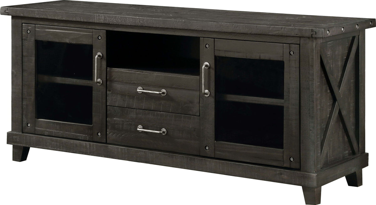 Yosemite - Solid Wood Two Drawer Media Console - Cafe