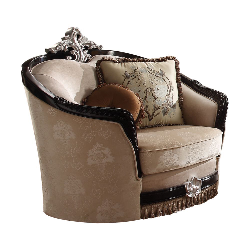 Ernestine - Chair - Tan Fabric & Black - Urban Living Furniture (Los Angeles, CA)